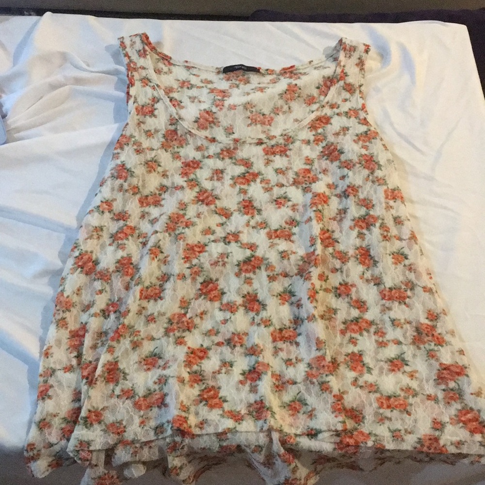 floral lace tank